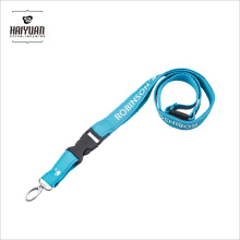 Doppelte Lanyard im gewebten Satin Nähen auf flachen Polyester Lanyard